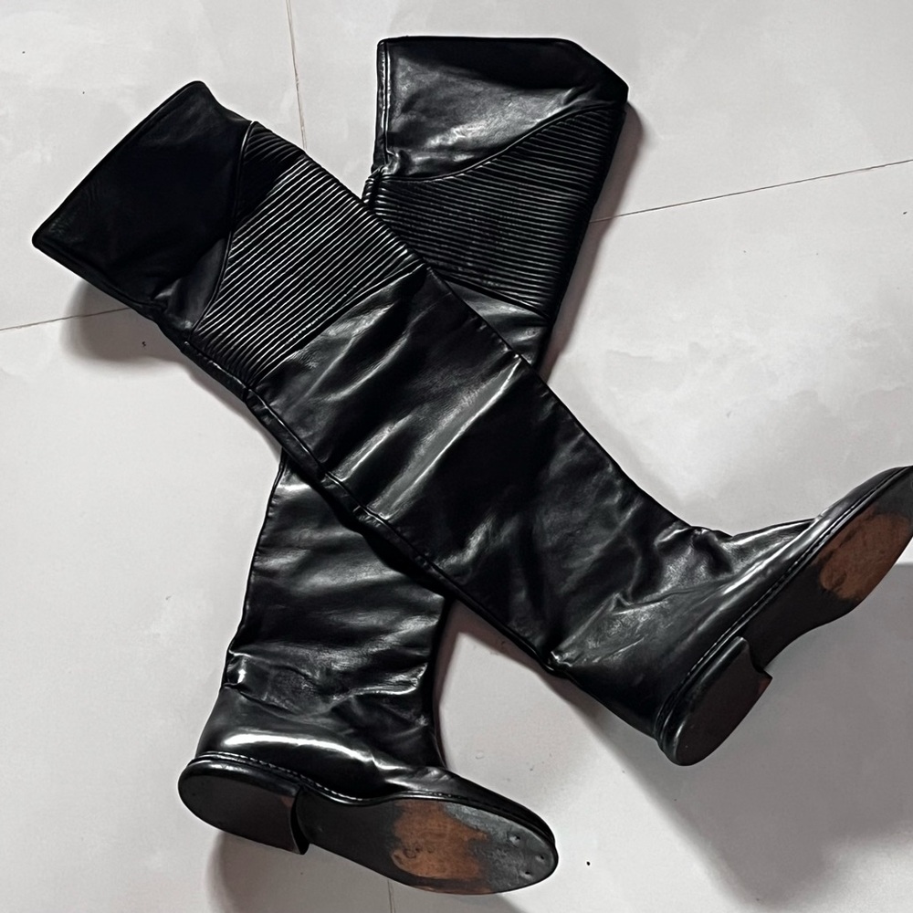 Maud Frizon Vintage 80's Italian Leather Over the Knee Boots